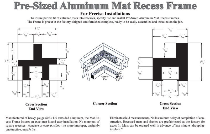 Aluminum Pre-Sized Recessed Frames