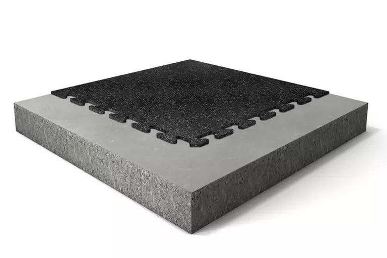 3/8 Interlocking Rubber Tile - 5 Colors