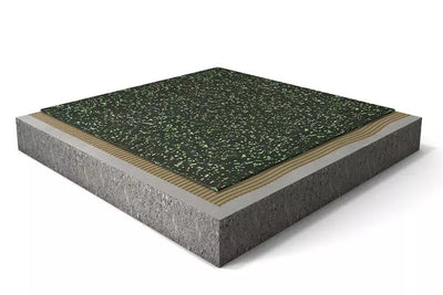 Rubber Flooring Rolls 95% Color - 3 Colors